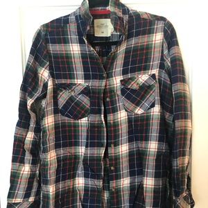 Long plaid button up shirt H&M